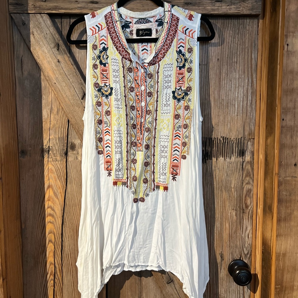 Johnny was embroidered tank